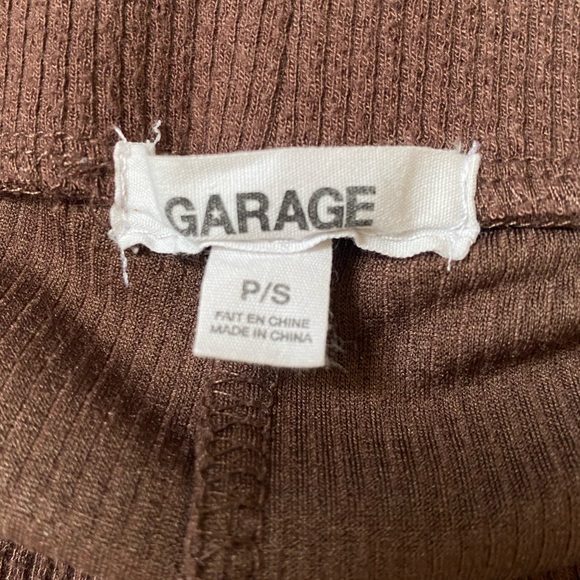 SOLD NWOT Garage Chocolate Brown Ribbed Flare Pant - Picture 2 of 8